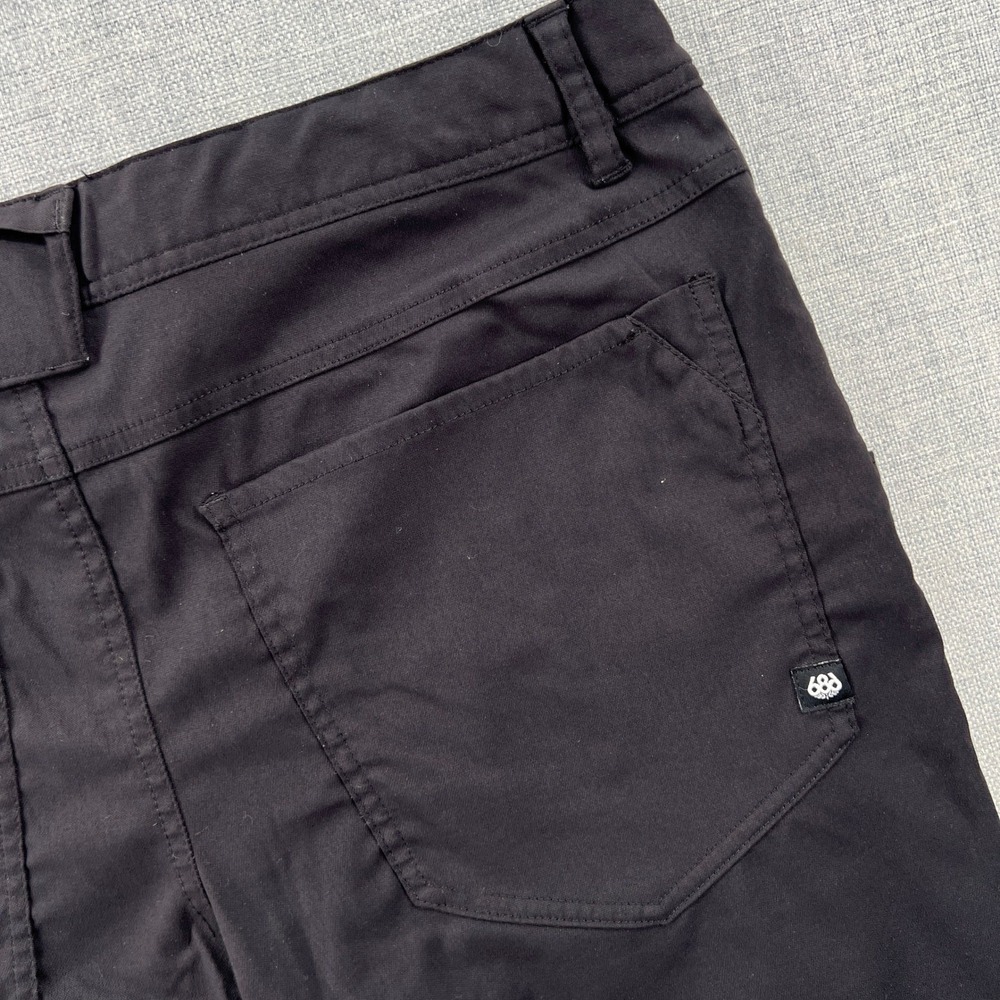 686 Everywhere Featherlight Chino Pant Slim Fit 34x32 Black Technical Travel - Picture 8 of 12